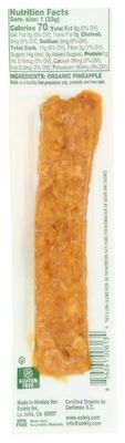 SOLELY Organic Pineapple Fruit Jerky, 0.8 Ounce | One Ingredient | Vegan | Non-GMO | Gluten-Free | No Sugar AddedÃƒÂ¢