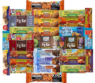 Ultimate Healthy Fitness Box - Protein &amp; Healthy Granola &amp;Bars Sampler Snack Box (30 Count) - Care Package - Gift Pack - Variety of Fitness, Energy and Protein Bars