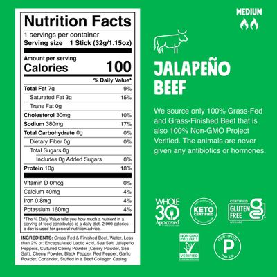 Chomps Jalapeno Beef Stick, 1.15 OZ