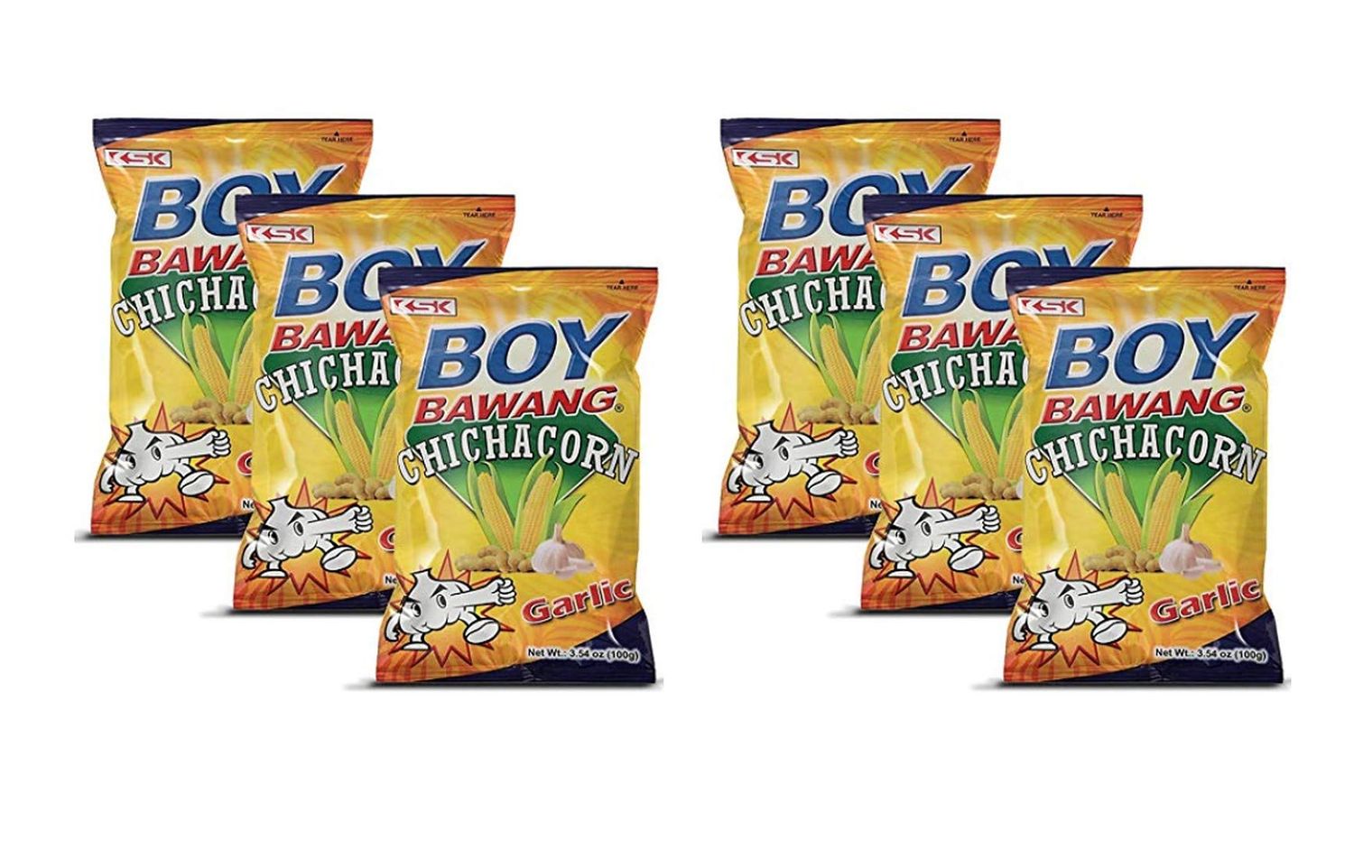Boy Bawang Chicharon Garlic Flavor Snack (6 Pack, Total of 21.24oz)
