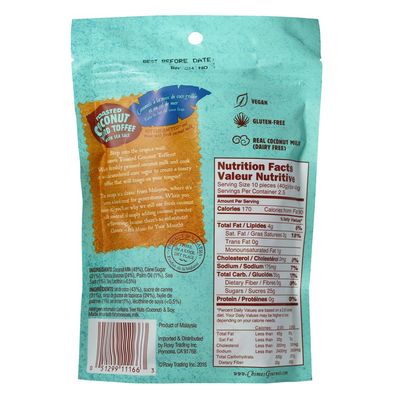 Chimes Toasted Coconut Toffee with Sea Salt, 3.5 Ounce (Pack of 12)