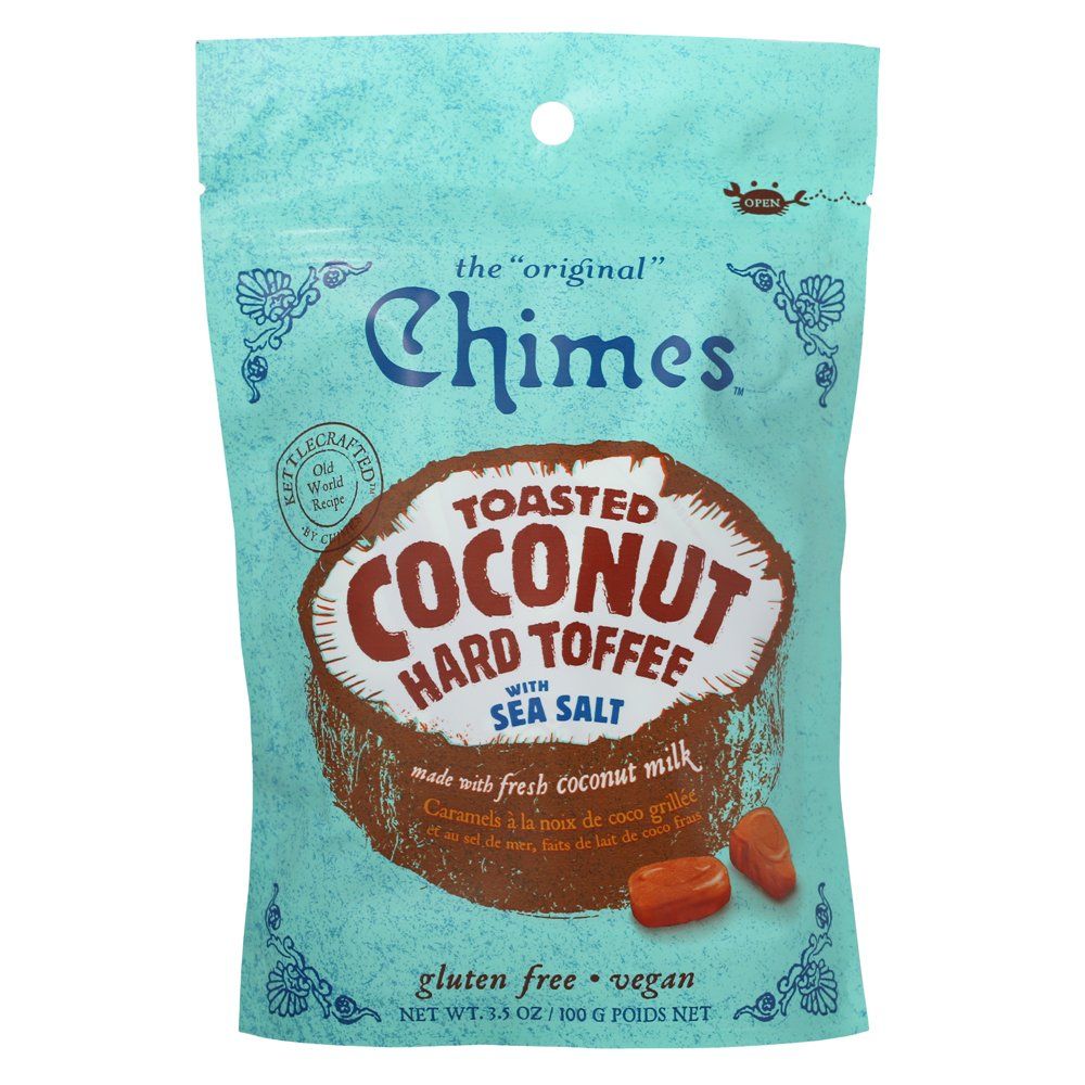 Chimes Toasted Coconut Toffee with Sea Salt, 3.5 Ounce (Pack of 12)