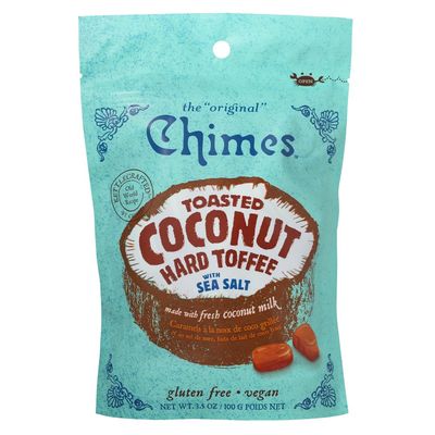 Chimes Toasted Coconut Toffee with Sea Salt, 3.5 Ounce (Pack of 12)
