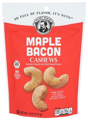 Pear&#39;s Snacks Maple Bacon Cashews, 4 OZ