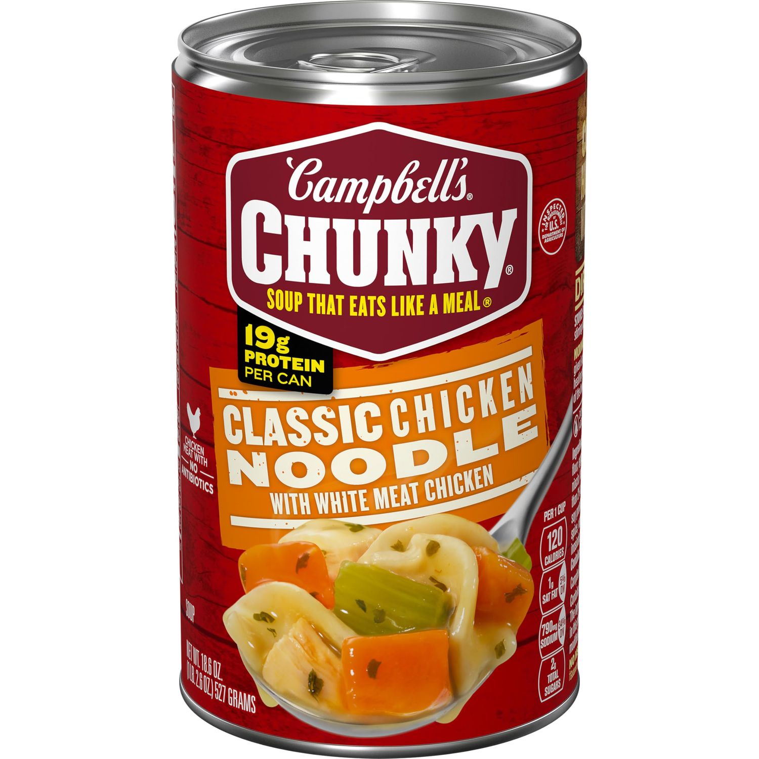 Campbell&#39;s Chunky Classic Chicken Noodle Soup, 18.6 oz Can