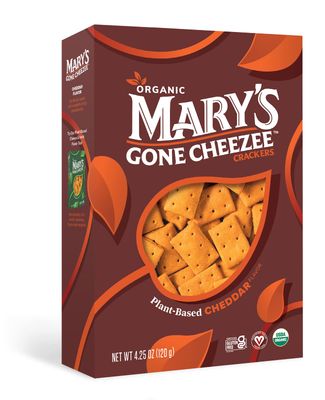 Mary&#39;s Gone Crackers Cheezee Crackers, Organic, Gluten Free, Plant-Based, Vegan, Cheddar, 4.25 Ounce (Pack of 1)