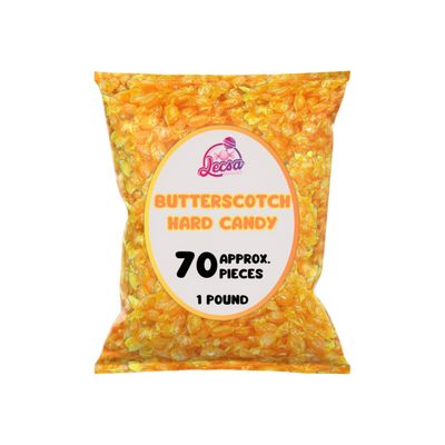 Butterscotch Hard Candy - Specialty Candies - Old Fashioned Bulk Candy by Lecsa Specialty Snacks - Individually Wrapped (1lb)