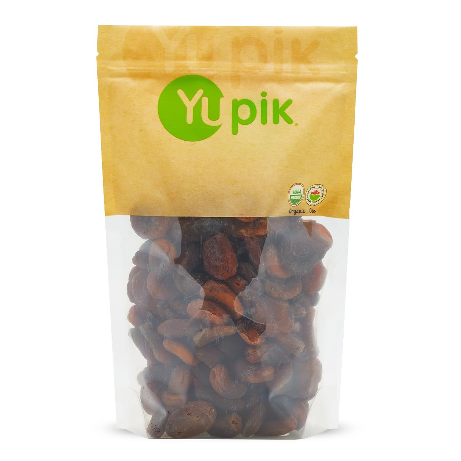 Yupik Organic Apricots, 2.2 lb, Non-GMO, Vegan, Gluten-Free, Dried Fruits, No Added Sugar, Naturally Sweet, Sulphite-Free, Source of Fiber, Healthy Snacks, Ideal for Baking &amp; Topping