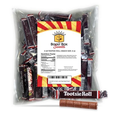.5 oz Snack Bar Fun Size Individually Wrapped Bulk Classic Chewy Candy (2 Pound)