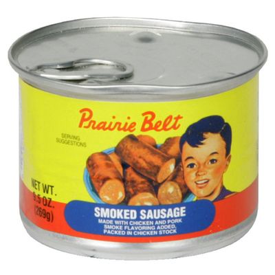 PRAIRIE BELT Smoked Sausage, 9.5 Ounce Pull-Top Can (Pack of 6) | Canned Meat | Keto Food, Keto Snacks | Low Carb High Protein Snacks | Compare to Other Brands of Vienna Sausages &amp; Smoked Sausages