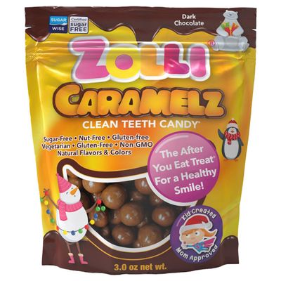 Zolli Caramelz - Clean Teeth Candy - Dark Chocolate Caramelz (3 Ounce)