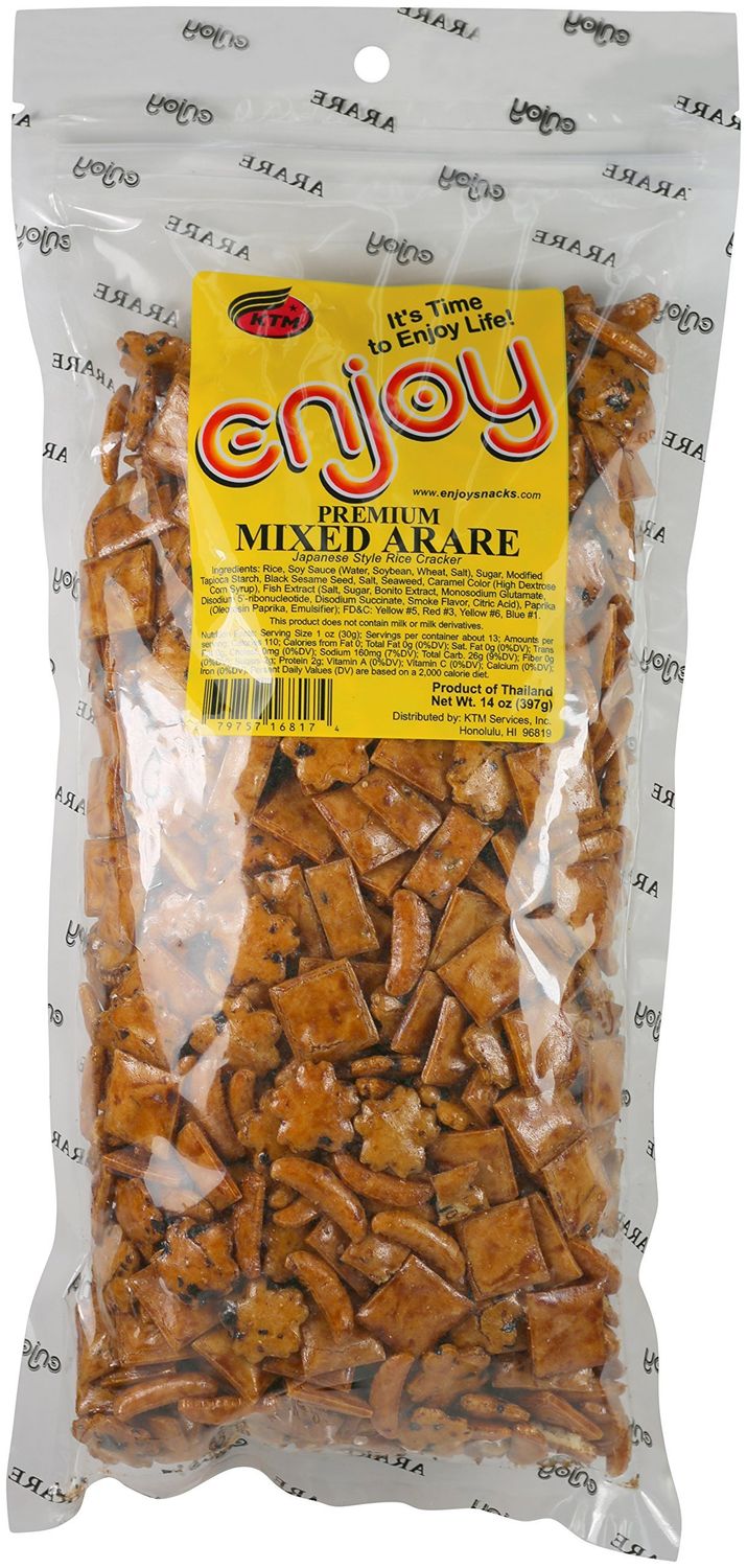 Enjoy Mixed Arare Rice Crackers, 14 Ounce by Enjoy