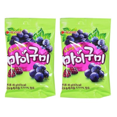 Orion Chewy Fruit Snack Grape Flavored Gummy - My Gumi (2 Pack)