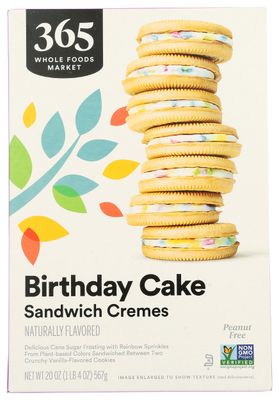 365 by Whole Foods Market, Birthday Cake Sandwich Creme, 20 Ounce