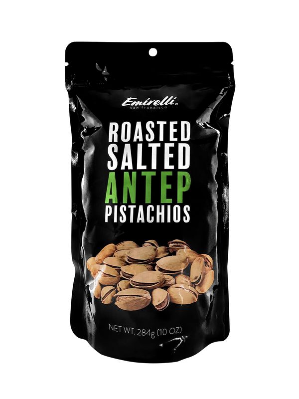Emirelli Turkish Antep Pistachios in Shell, Roasted and Salted Intense Nuts, Non GMO Gluten Free Natural Vegan Healthy Snacks, Shelled Pistachios Remains Fresh with Resealable Bag (Pack of 1)
