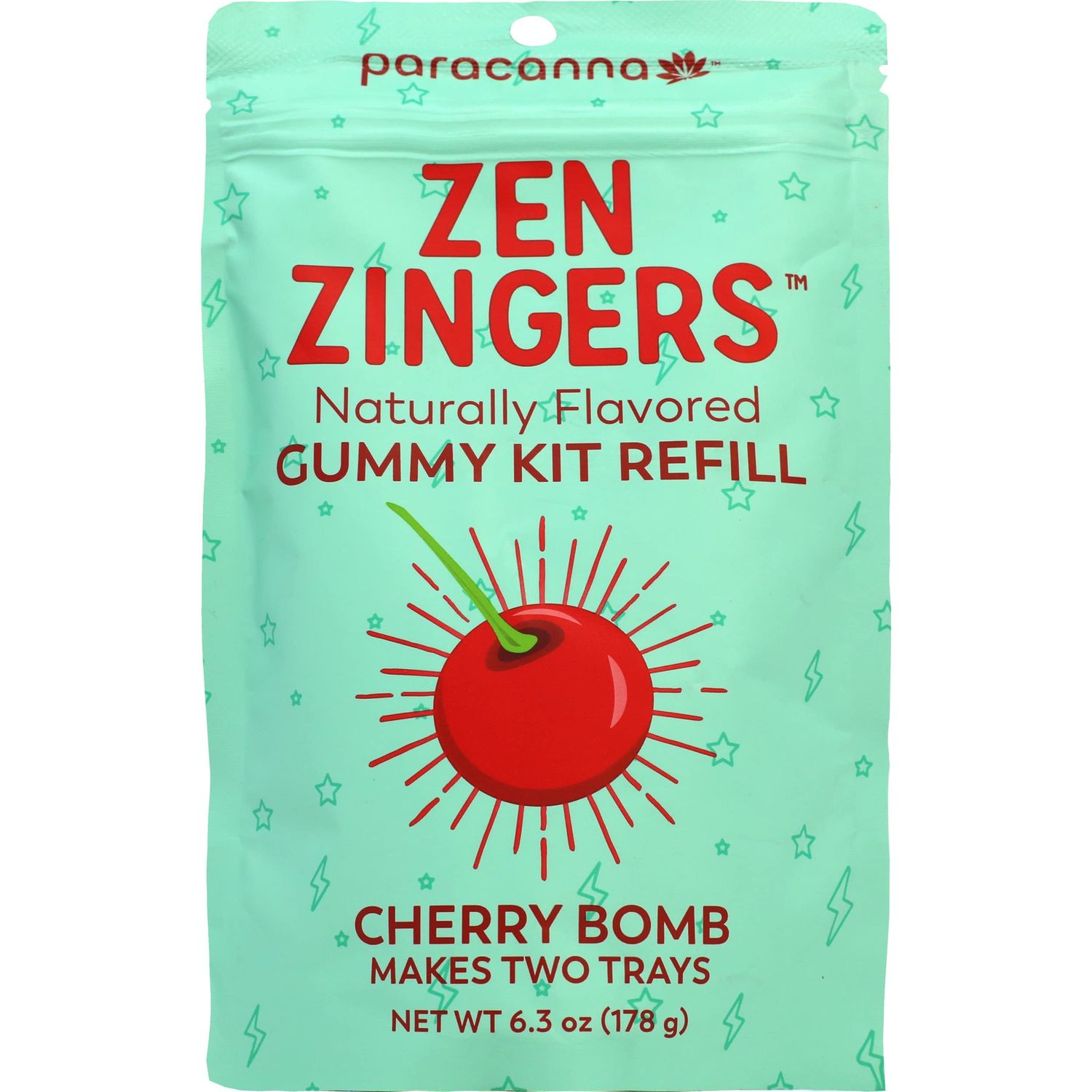 Gummy Making Refill by Paracanna - Create Personalized Candy DIY Gummy Candy Snacks for Adults - Cherry Bomb Refill - Craft your Bulk Candy, Gummy Bears, Gummy Worms &amp; More - 178 g