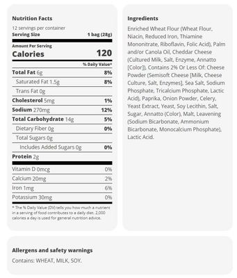 HEB HEB Cheddar Lone Stars Baked Snack Crackers 1 oz Bags 12 ct