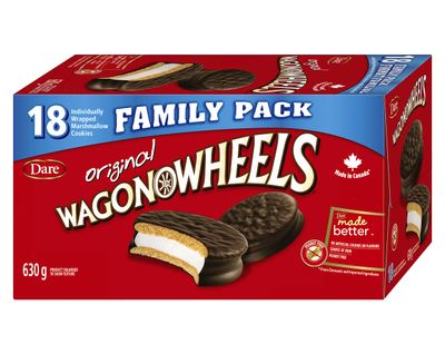 Dare Wagon Wheels Original Cookies, 630g22.2 oz, Box, 18 pack, Peanut-free