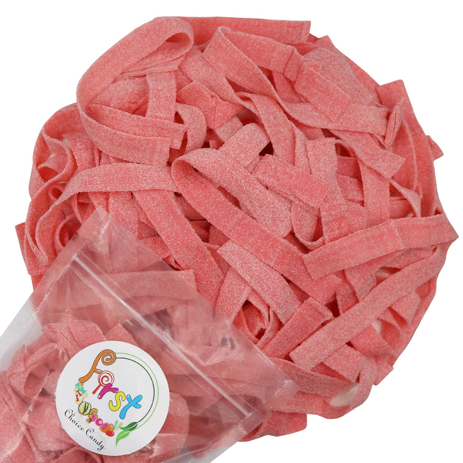 All Color Sour Gummy Belts (Pink Lemonade, 1.5 LB)