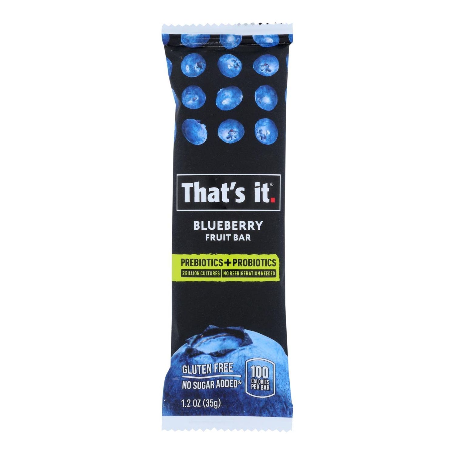 That&#39;s It - Probiotic Fruit Bar Blueberry - Case of 12-1.2 Oz