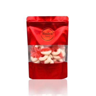 Rudca Food Gummi Watermelon Rings - Sweet &amp; Tangy, Soft &amp; Chewy Fruit Gummies - No Artificial Colors or Flavors - 10 oz Bag
