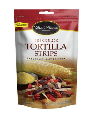 Mrs. Cubbison&#39;s Tortilla Strips, Tri-Color, 4 Ounce (Pack of 9)