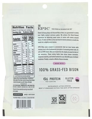 Epic, Protein Bites, 2.5 Ounce