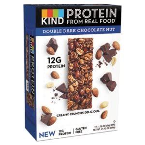 Kind Protein From Real Food Double Dark Chocolate Nut Bar, 1.76 Ounce (Pack of 12)