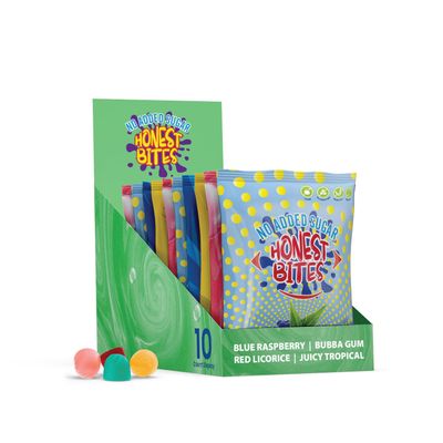Honest Bites Low Sugar Gummy Candy Variety Candy- Healthy Snacks for the Whole Family, Gluten Free, Keto, Vegan Keto Snack Variety Box - Best Keto Snacks and Sugar Free Gummy