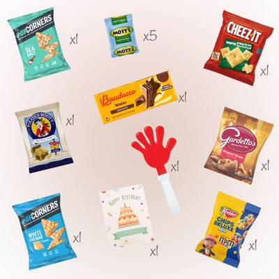 JUMBO JUMBLE Birthday Snack Box (50 count) Assortment Variety Care Package Birthday Snacks Gift Box for Kids, Teens, Boys, Girls, Men, Women, Office, College Students, &amp; Military Soldiers