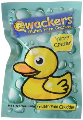 Qwackers Crackers Yummy Cheddar Cheese 6 Pack - Six 1 oz Bags