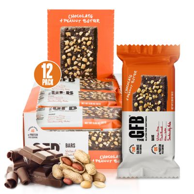 The Gluten Free Brothers - Chocolate Peanut Butter Snack Bars - Gluten Free Protein Bars - Non GMO, Soy Free, Dairy Free, Vegan - Plant Based Protein Bars, 2.05 Oz (12 Count)