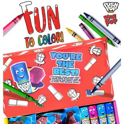 Ring Pop & Push Pop Candy Variety Pack - 30 Count Individually Wrapped Lollipops with Assorted Flavors - Fun Bulk Candy For Party Favors, Birthdays, and Candy Gifts by Bazooka Candy Brands