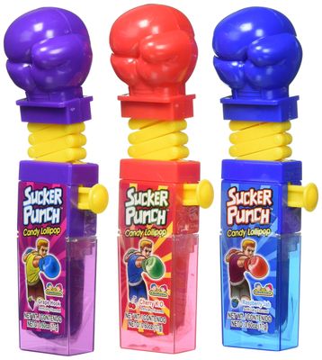 Kidsmania Sucker Punch Candy Lollipop, 12 Count