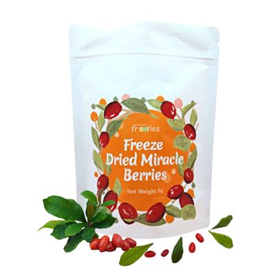 Miracle Frooties Natural Freeze Miracle Dried Fruit - Magic Berries Turns Sour Foods to Sweet for Snacks, Dessert, Vegan, and Reduce Sugar Use (1 Pack of 10 Pcs)