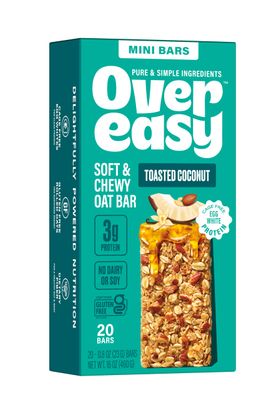 Over Easy Mini Granola Breakfast Bars - 20 Count, Toasted Coconut, Gluten Free, Dairy Free, Soy Free, 100 Calories, Healthy Snacks