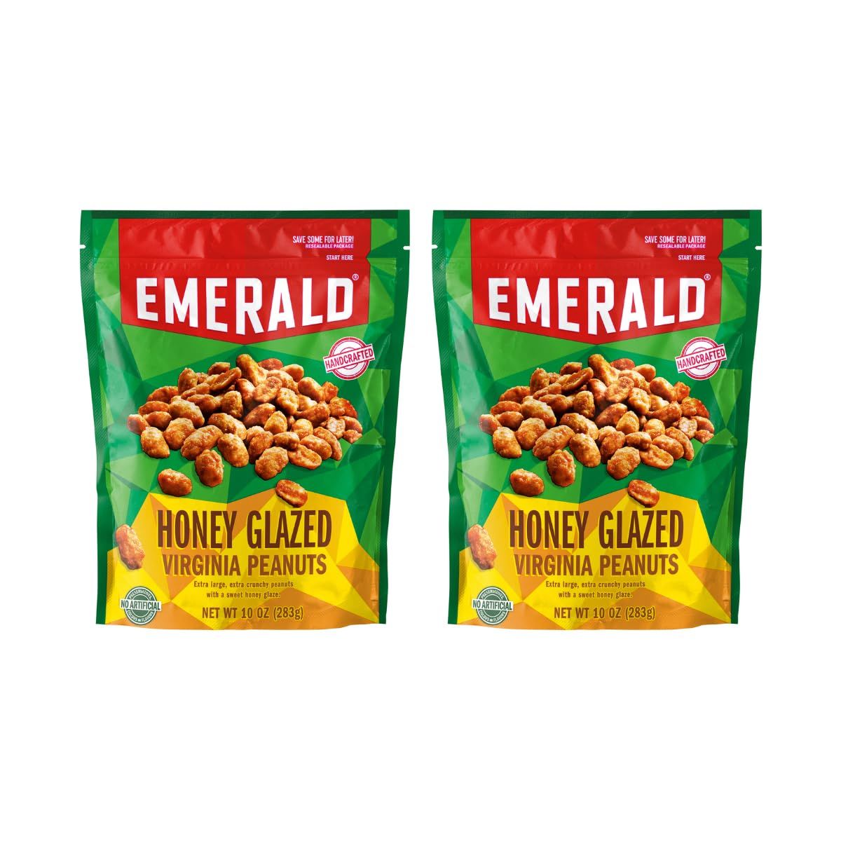 Emerald Honey Roasted Virginia Peanuts, 10 Oz (Pack of 2)