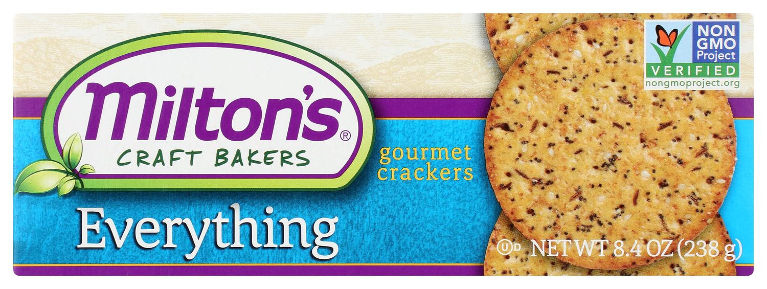 Milton&#39;s Everything Baked Crackers, Gluten Free &amp; Non-GMO, 8.4 Oz (Pack of 8)