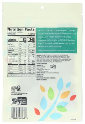 365 by Whole Foods Market, Jerky Turkey Original Organic, 3 Ounce