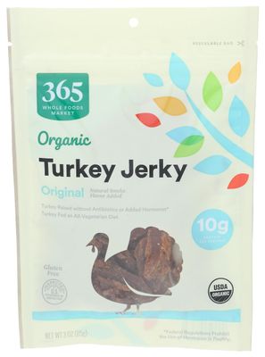 365 by Whole Foods Market, Jerky Turkey Original Organic, 3 Ounce
