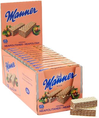 Manner Original Neapolitaner Wafers 75 g (Pack of 12)