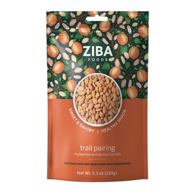 Ziba Foods Trail Pairing - Sweet Apricot Kernels &amp; Dried Mulberries Mix - Non-GMO, Vegan, Whole 30 &amp; Paleo - High in Fiber, Iron &amp; Immune Boosting Antioxidants - Salty &amp; Sweet Healthy Snack, 5.3 oz