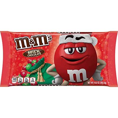 M&amp;M&#39;S Holiday Milk Chocolate Christmas Candy, 10-ounce Bag