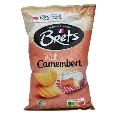 Brets Camembert Gourmet Potato Chips, 125g (4.4oz), Imported from France - Pack of 2