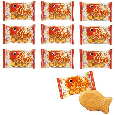 sugimura-ya Japanese Taiyaki Snack Chocolate Special Ver. Pukupuku-tai Fish Snack 0.7oz(20g) Set Of 10