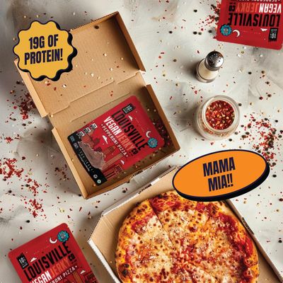Louisville Vegan Jerky - Pepperoni Pizza Vegan and Vegetarian Friendly Meat - Lip-Smacking Jerky - Gluten-Free High Protein Vegan Snacks 19 grams of Non-GMO Soy Protein - 3 oz, 5 Pack