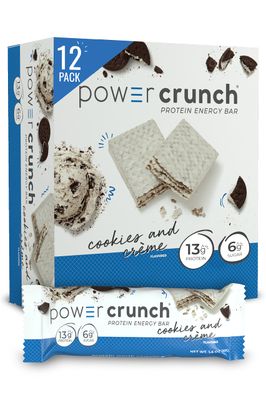 Power Crunch Protein Energy Bar, Cookies &amp; Cream 12 ea