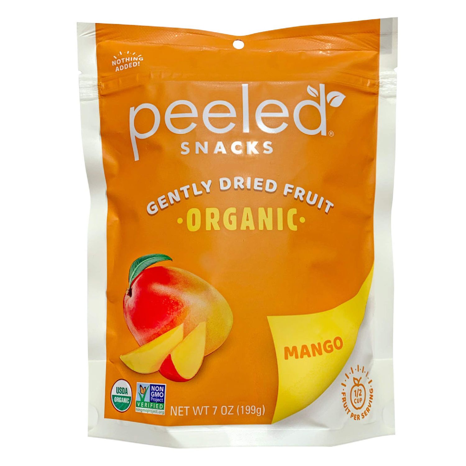Peeled Snacks Organic Dried Fruit - Healthy, Vegan Snacks for On-the-Go Lunch and More Mango 7 Oz (Pack of 1)