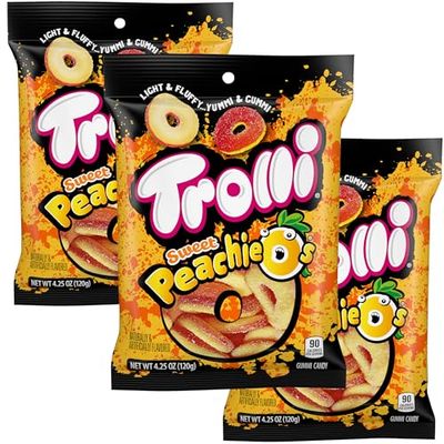 Peach Rings Sweet Peachie O&#39;s, 4.25oz Bags (Pack of 3)
