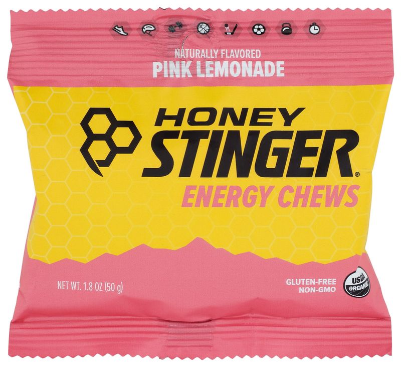 HONEY STINGER Organic Pink Lemonade Chews, 1.8 Ounce (Pack of 1)